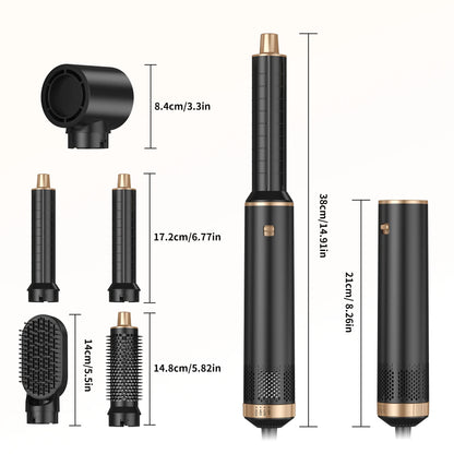 🔥 5-in-1 Multifunction Hair Styler – Hot Air Brush & Dryer 🌟💨