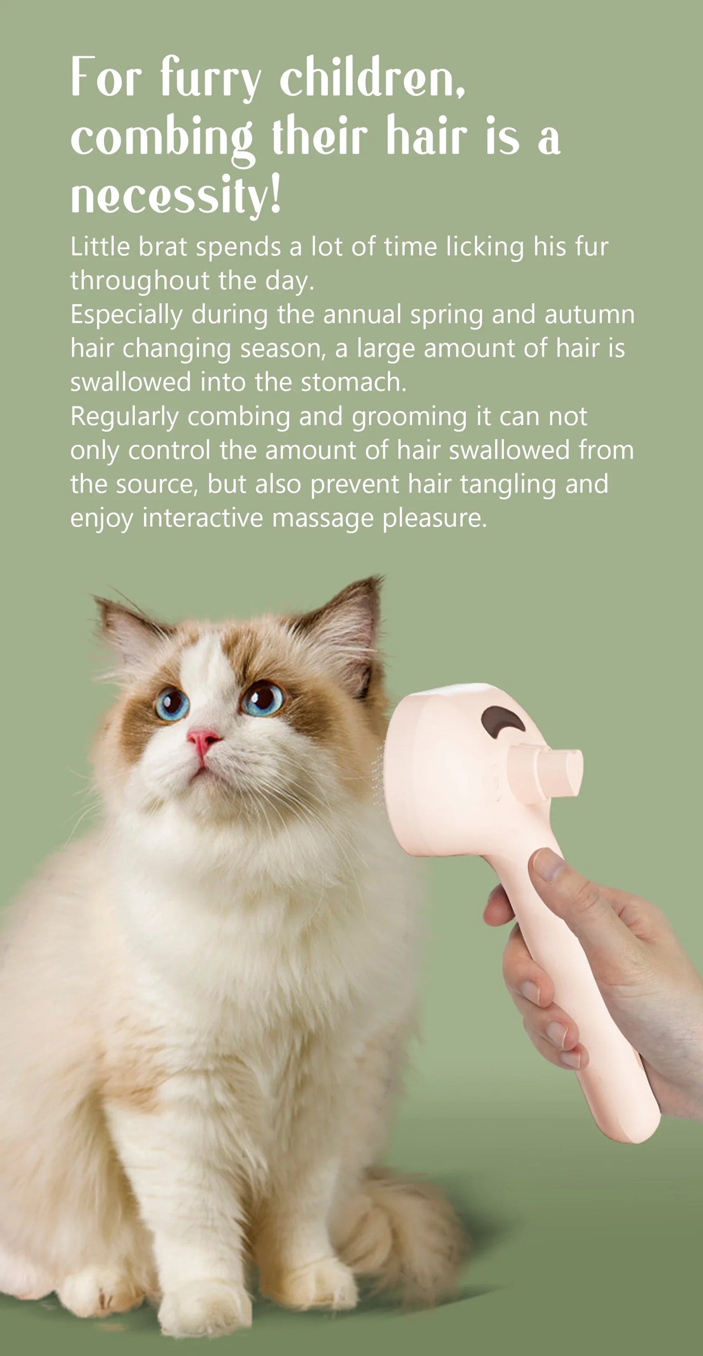 Pet Steam Spray Comb 🐾💦 – Grooming, Dematting & Massage Brush for Cats & Dogs