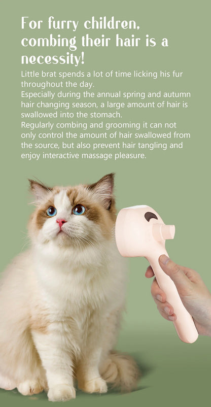 Pet Steam Spray Comb 🐾💦 – Grooming, Dematting & Massage Brush for Cats & Dogs