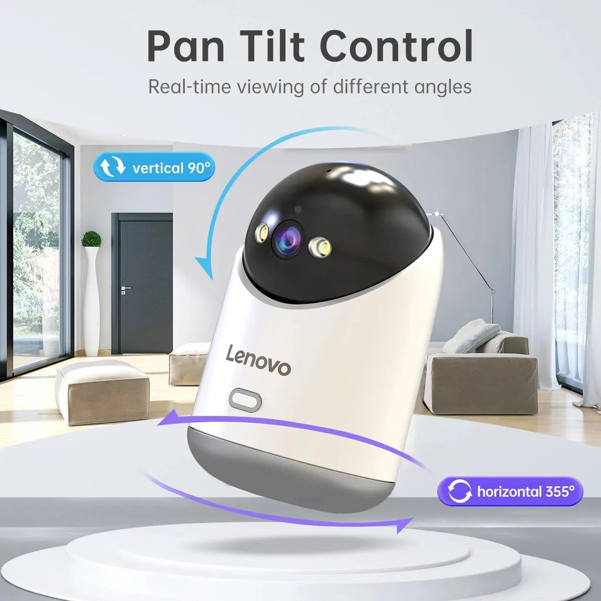 📡 Lenovo Smart 3MP PTZ WiFi Camera 🎥 Indoor CCTV | Motion Alerts, 5G, Night Vision