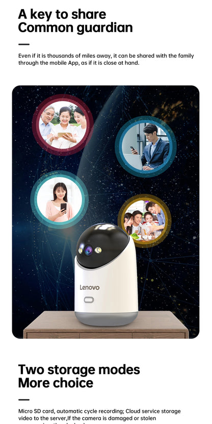 📡 Lenovo Smart 3MP PTZ WiFi Camera 🎥 Indoor CCTV | Motion Alerts, 5G, Night Vision