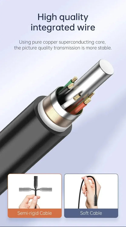 🔍 Industrial Endoscope Camera 8mm 📱 4.3" IPS | 1080P HD Pipe Camera 🚗