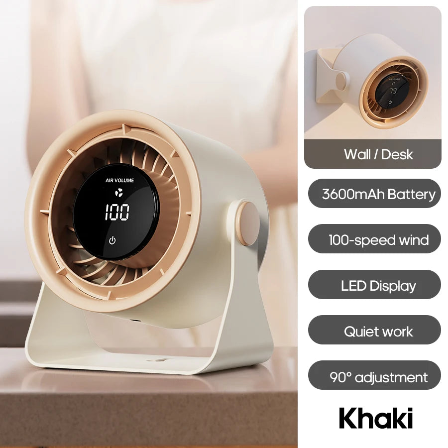 🌬️ Portable USB Fan 🔋 100 Speeds, Quiet & Adjustable for Home & Outdoor ✨