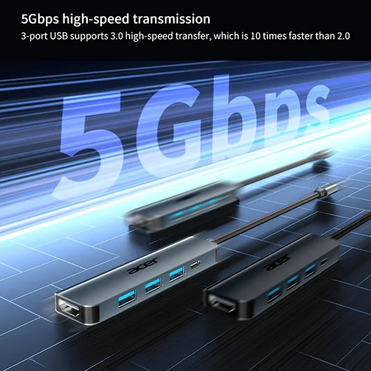 💻 Acer USB‑C Docking Station ⚡ | PD Charging 🔌 | USB 3.0 Ports  | Expand Workspace 🖥️