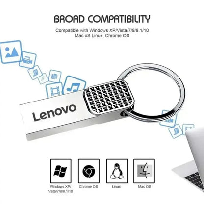 Lenovo Original 2TB USB Flash 3.0 Drive Metal Real Capacity 1TB Memory Stick High Speed Flash Disk Storage 512GB  U Disk For PC