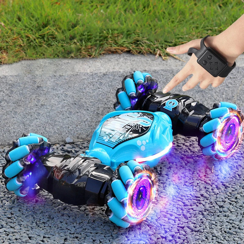 🚗✨ 1:16 RC Gesture Control Stunt Car with LED Lights & 360° Rotation