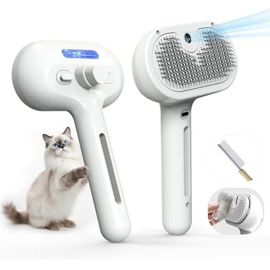 Pet Steam Spray Comb 🐾💦 – Grooming, Dematting & Massage Brush for Cats & Dogs