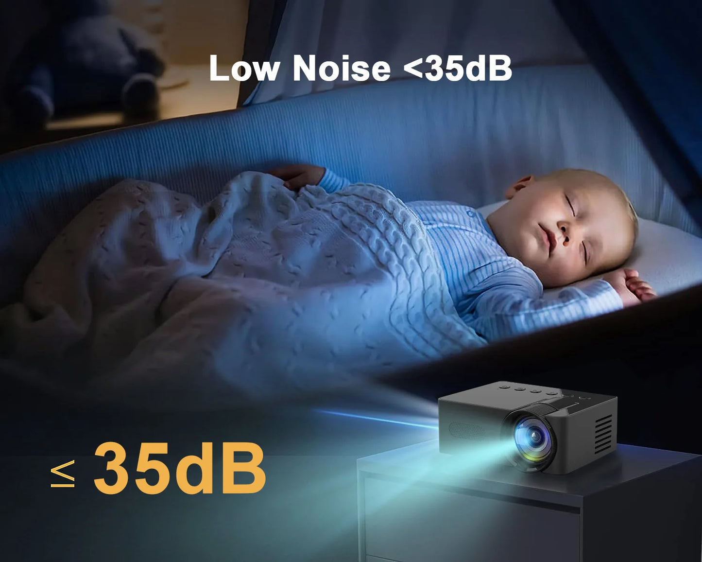 🎥 YT100 Mini Portable HD Projector | Wireless & Power Bank Supported