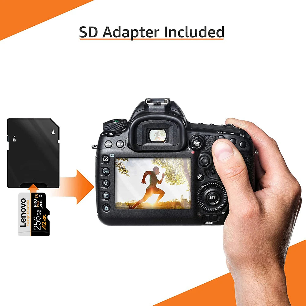 Lenovo Micro SD Card ⚡ | 2TB–128GB, Class 10 V60 A2 for Phone, Camera & Switch