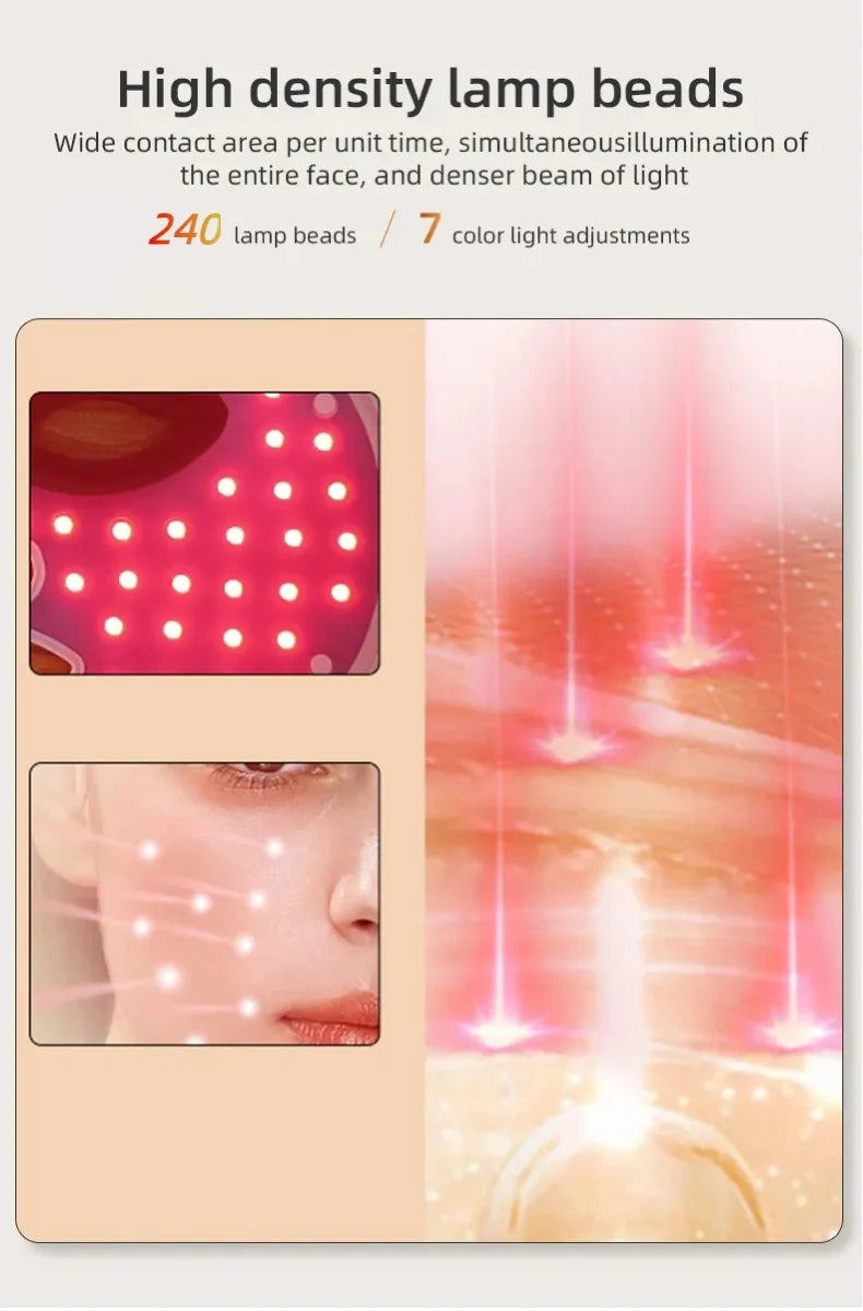 "LED Photon Therapy Infrared Mask – Skin Rejuvenation & Brightening Device ✨"