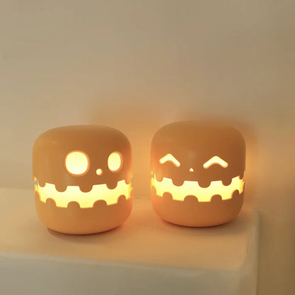 👻 Cute Ghost Night Light 💡 Rechargeable Halloween Cartoon Lamp | Kids Bedside Light & Room Décor
