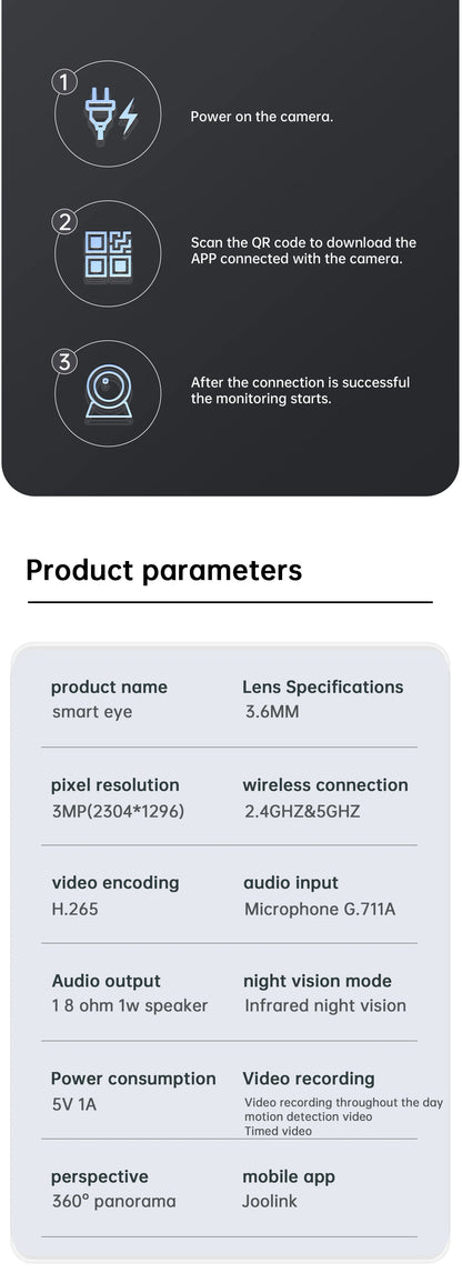 📡 Lenovo Smart 3MP PTZ WiFi Camera 🎥 Indoor CCTV | Motion Alerts, 5G, Night Vision