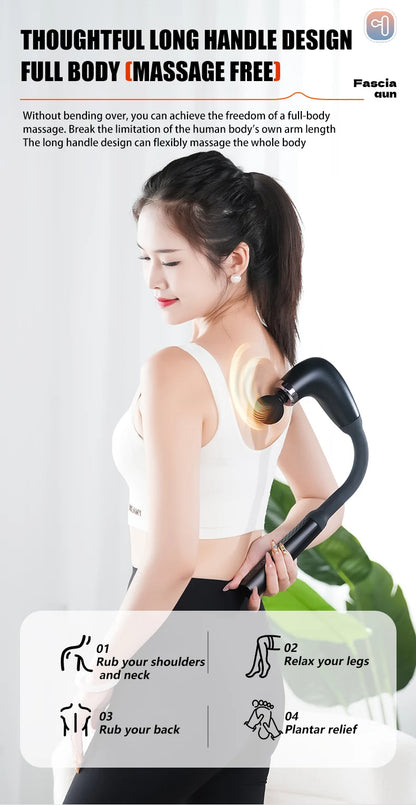 ⚡ Electric Fascia Gun Massager – Deep Muscle Relaxation for Fitness & Recovery 💪