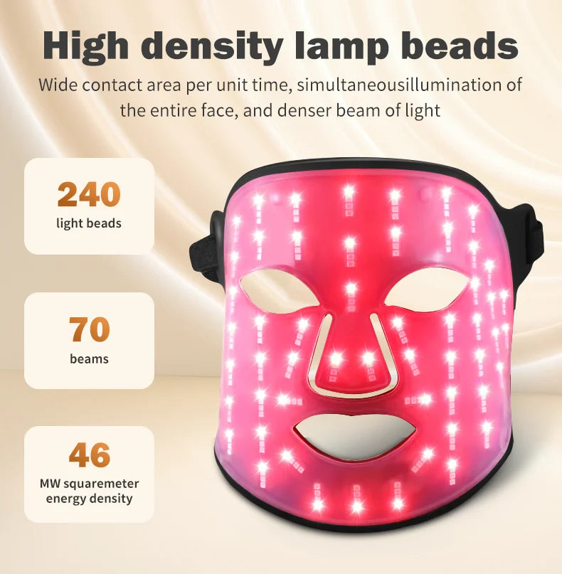 "LED Photon Therapy Infrared Mask – Skin Rejuvenation & Brightening Device ✨"