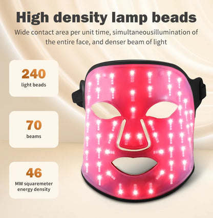 "LED Photon Therapy Infrared Mask – Skin Rejuvenation & Brightening Device ✨"