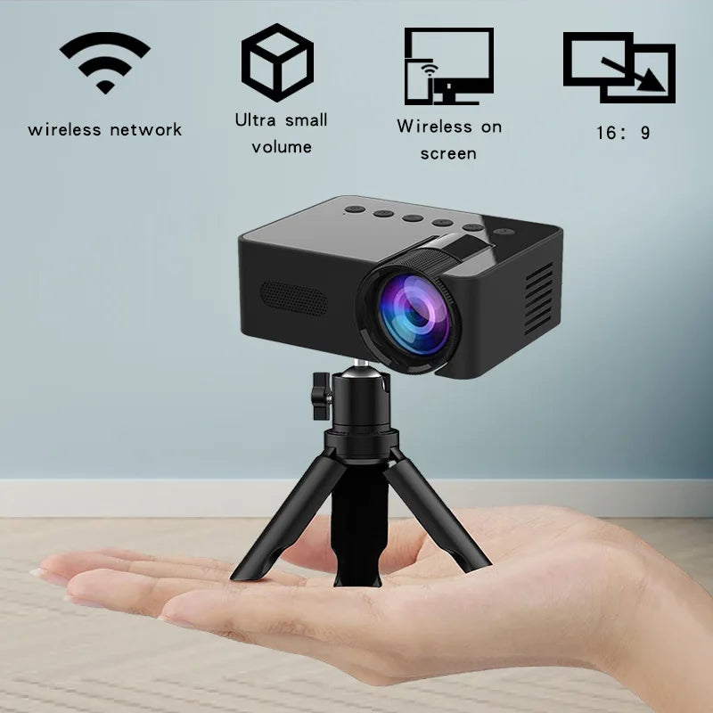 🎥 YT100 Mini Portable HD Projector | Wireless & Power Bank Supported
