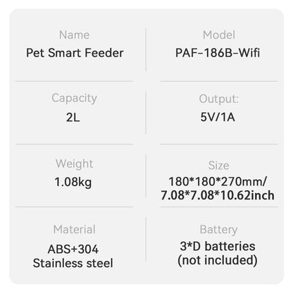 🐶🐱 ROJECO Smart Pet Feeder – 📱 Wi-Fi Remote | 🍽️ Automatic Dog & Cat Dispenser