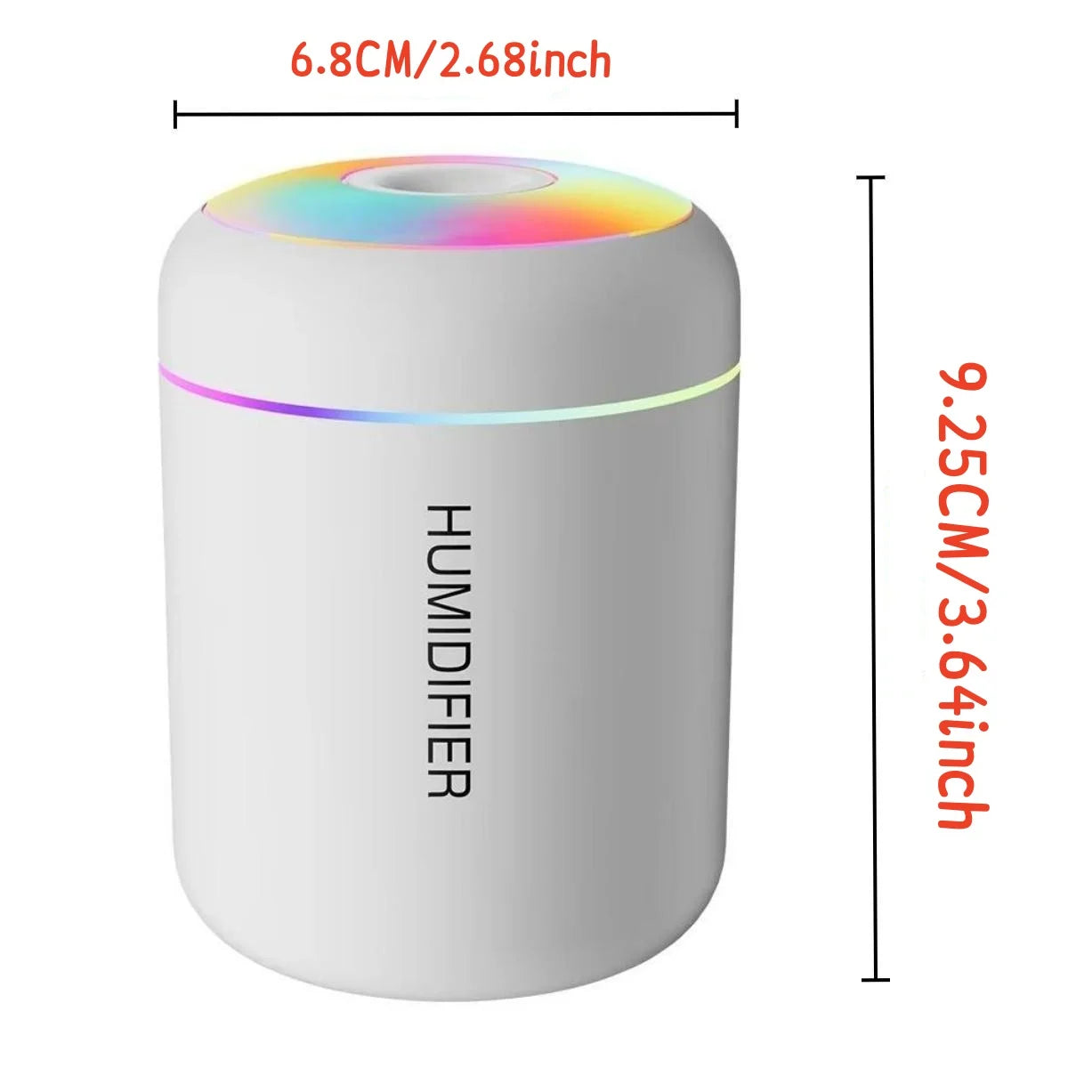 🌿 180ML Mini USB Air Humidifier & Aroma Diffuser | Ultrasonic Cool Mist Maker with LED Light for Home, Office & Car ✨
