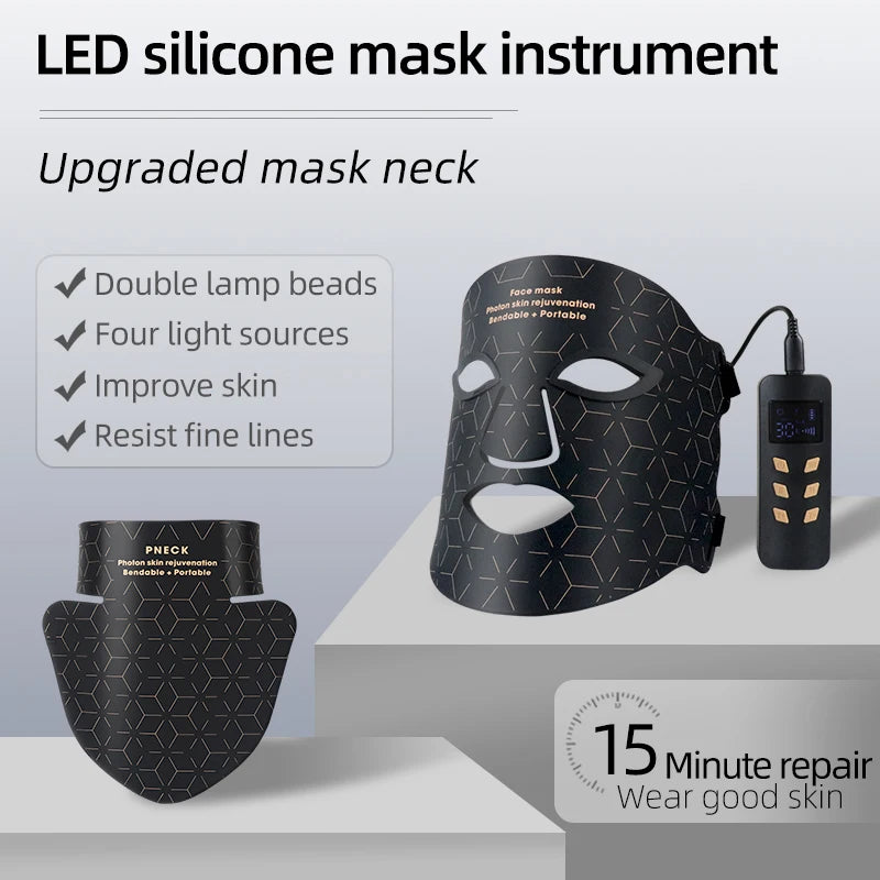 "LED Photon Therapy Infrared Mask – Skin Rejuvenation & Brightening Device ✨"