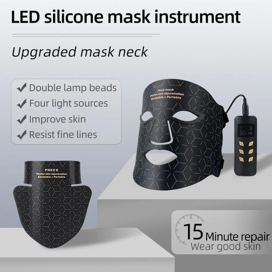 "LED Photon Therapy Infrared Mask – Skin Rejuvenation & Brightening Device ✨"