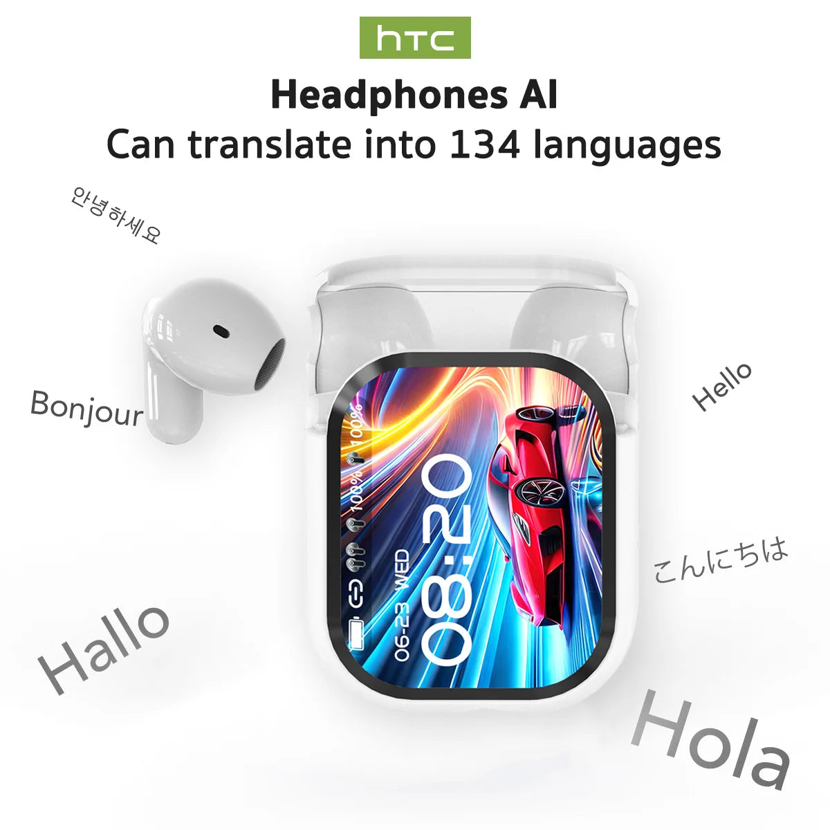 HTC NE20 TWS Earphones 🎧 Wireless Sports Earbuds with Mic 🔋