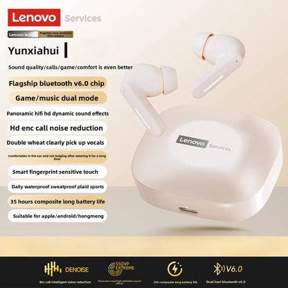 Lenovo LE209 Bluetooth 6.0 Earbuds 🎧 Hi-Fi Stereo | Noise-Cancelling TWS Headset