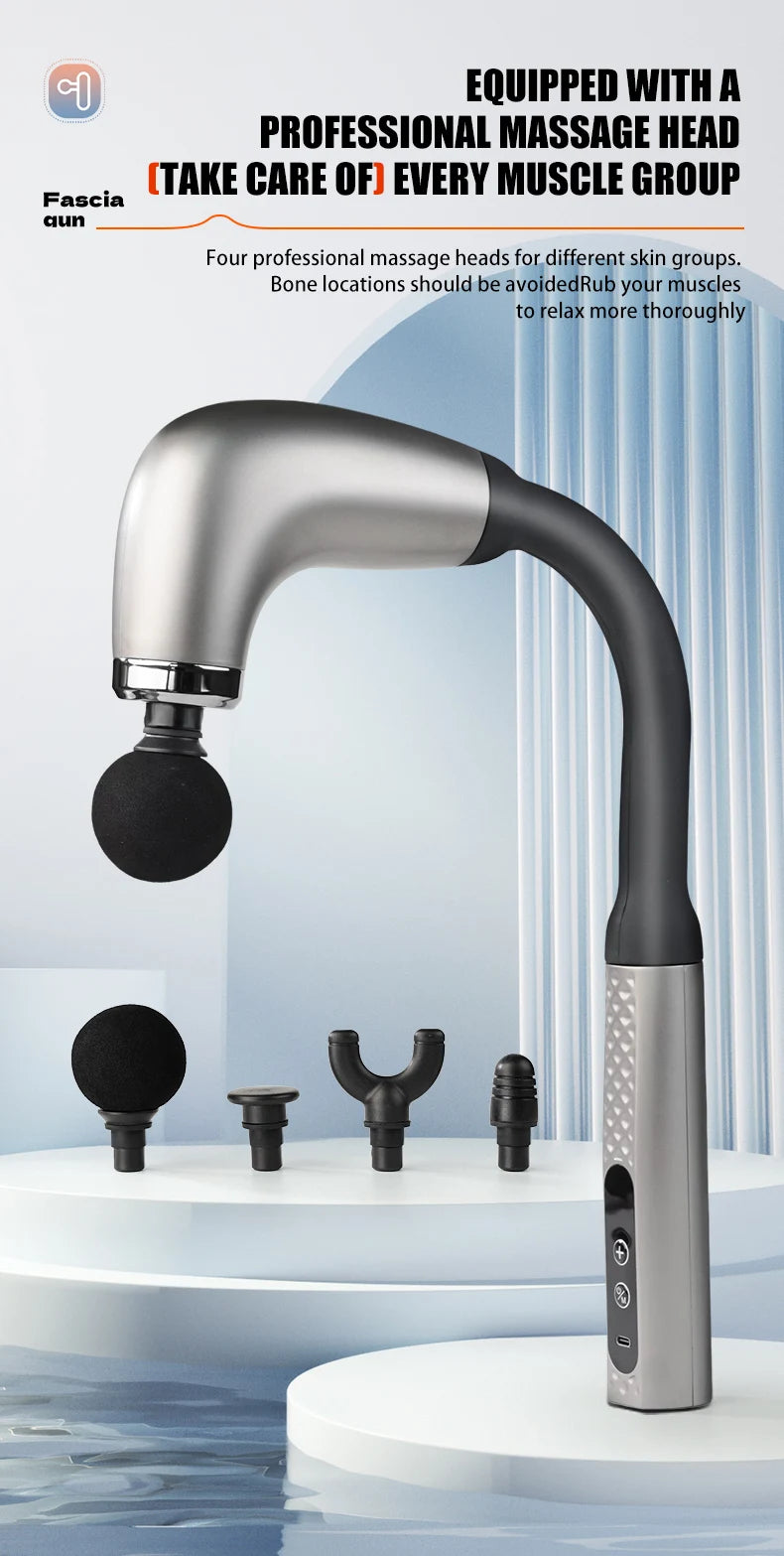 ⚡ Electric Fascia Gun Massager – Deep Muscle Relaxation for Fitness & Recovery 💪