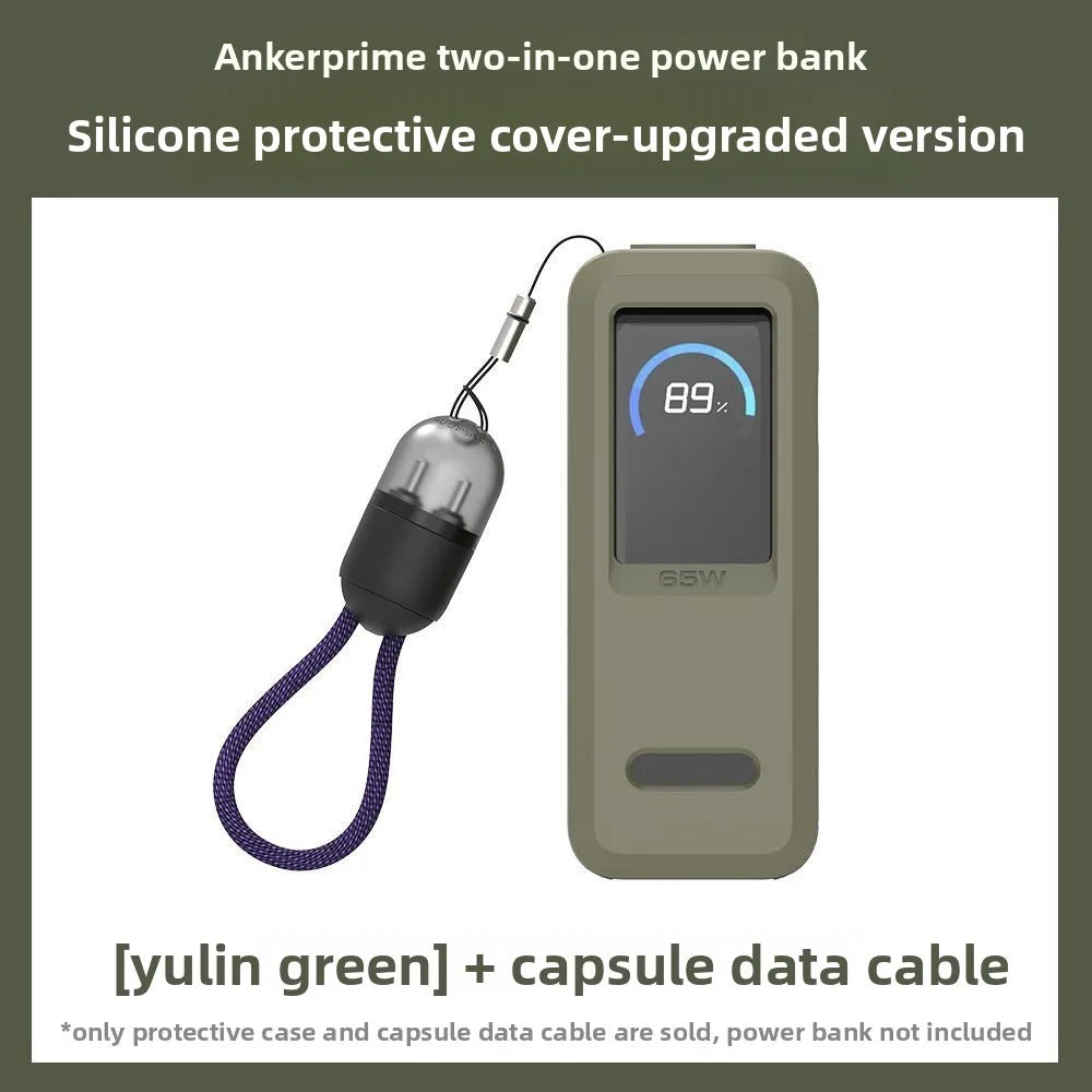 "Silicone Protective Case for Anker Prime 9600mAh 65W 🔋🛡️