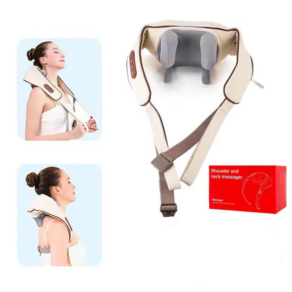 Neck & Shoulder Massager 💆‍♀️ | Wireless Kneading with Heat 🔥