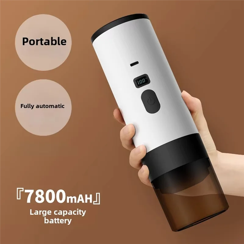 ☕ Portable Espresso Coffee Maker  Fast Brew System 🔋 Integrated Power Bank