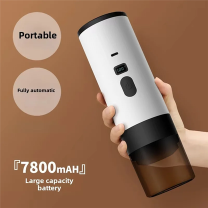 ☕ Portable Espresso Coffee Maker  Fast Brew System 🔋 Integrated Power Bank