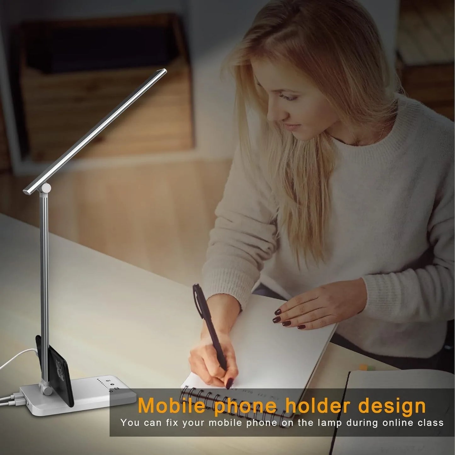 🔆 LED Table Lamp | 5 Lighting Modes | Smart Touch