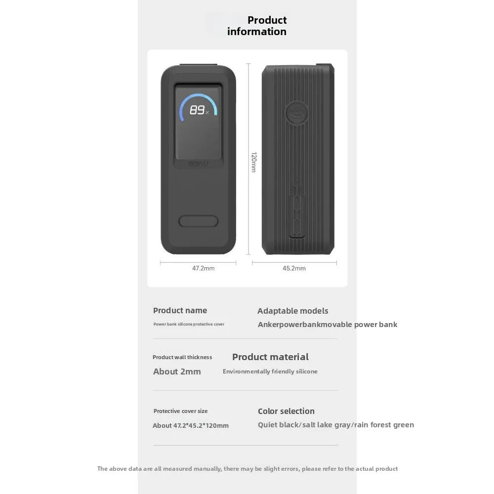 "Silicone Protective Case for Anker Prime 9600mAh 65W 🔋🛡️