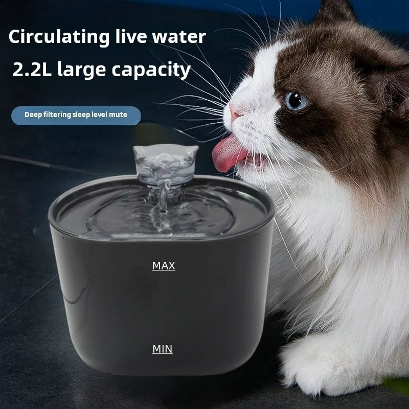 🐶🐱 Smart Pet Water Fountain – 💧 2.2L Large Capacity  🔇 Silent Circulation | Automatic Dispenser