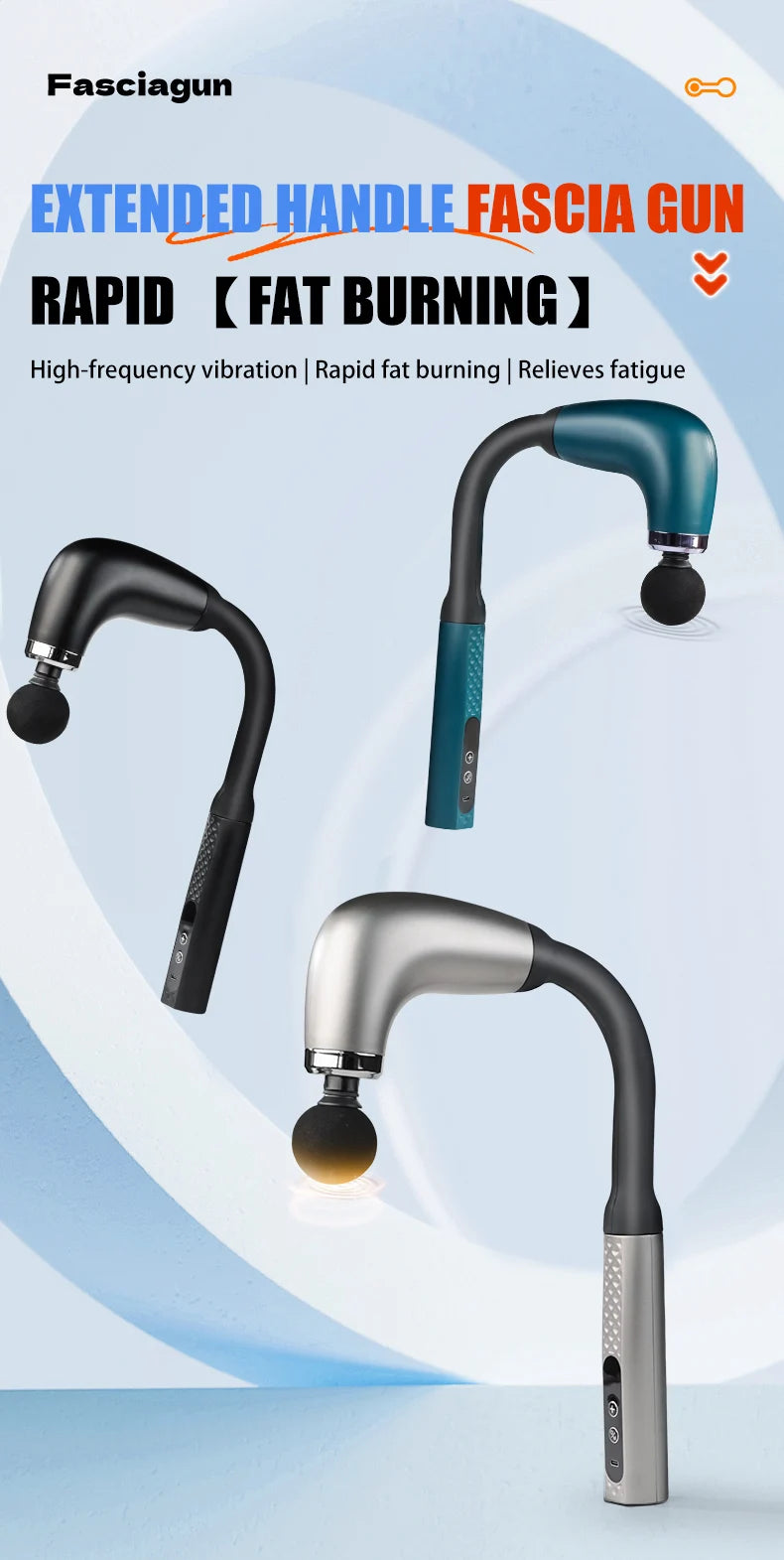 ⚡ Electric Fascia Gun Massager – Deep Muscle Relaxation for Fitness & Recovery 💪