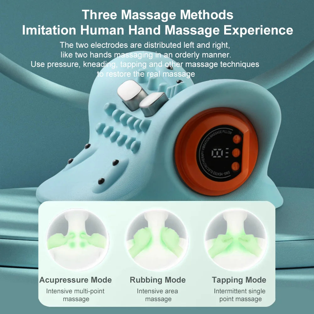 Therapy  💆‍♀️ Smart Cervical Traction & Heating Neck Massager Pillow