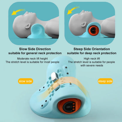 Therapy  💆‍♀️ Smart Cervical Traction & Heating Neck Massager Pillow