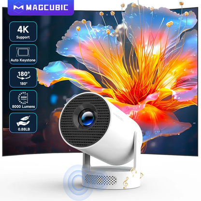 Magcubic Android 11 Projector 🔥 | 1280×720P, 4K Decode, Dual WiFi, 290ANSI, BT 5.0