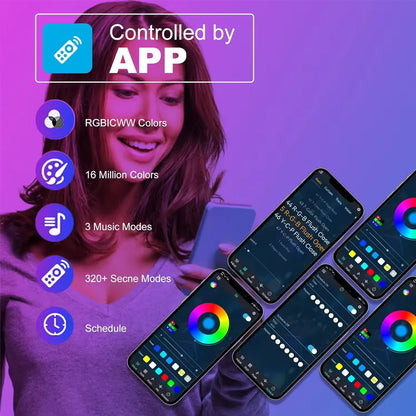 ✨ Smart LED Light Bar 360° RGB Ambient Lamp 🎮 TV Backlight & Music Sync