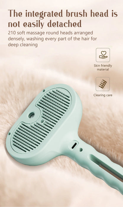 Pet Steam Spray Comb 🐾💦 – Grooming, Dematting & Massage Brush for Cats & Dogs