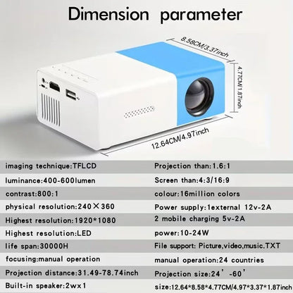 YG300 Pro Mini HD Projector 🎥 | Portable LED Home & Outdoor Cinema