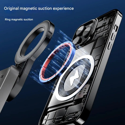 📱✨ Upgraded Foldable Magnetic Phone Holder & Selfie Stick | 360° Rotation Tripod with Remote