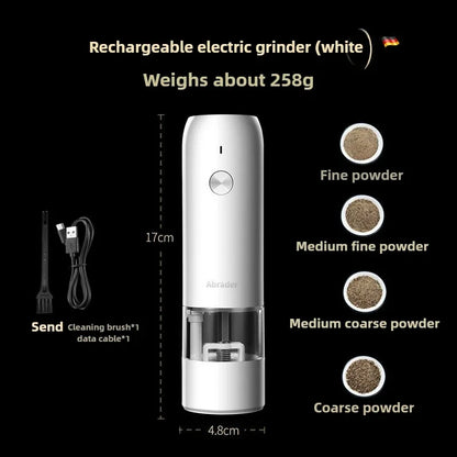🧂 Electric & Manual 2-in-1 Spice Grinder – Adjustable Coarseness for Salt, Pepper & More