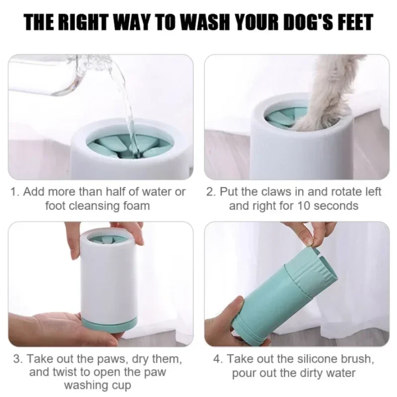 🐾 Pet Paw Cleaner Cup – 💧 Soft Silicone | 🧼 Quick Wash