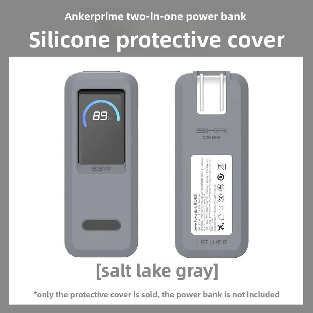 "Silicone Protective Case for Anker Prime 9600mAh 65W 🔋🛡️
