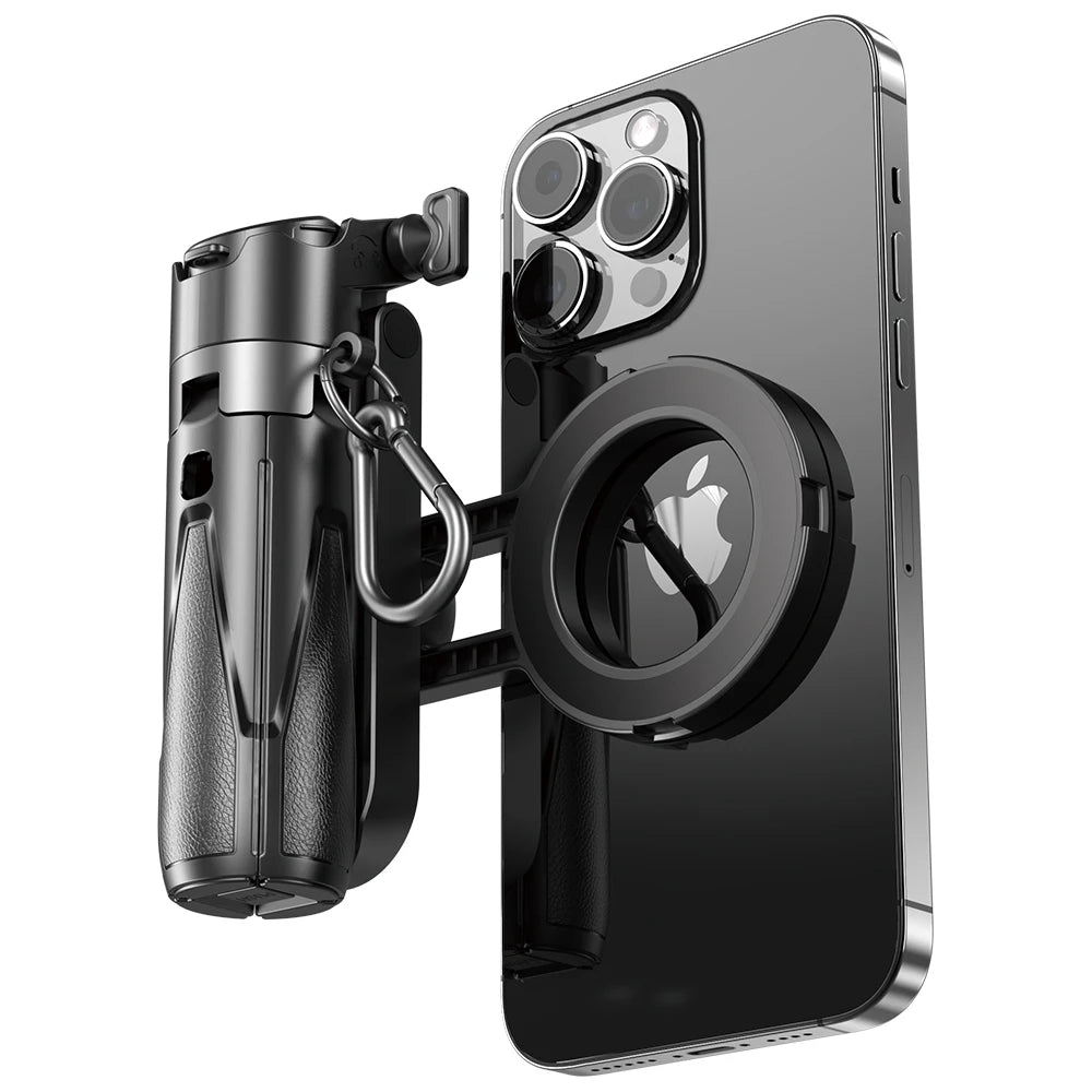 📱✨ Upgraded Foldable Magnetic Phone Holder & Selfie Stick | 360° Rotation Tripod with Remote
