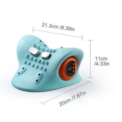 Therapy  💆‍♀️ Smart Cervical Traction & Heating Neck Massager Pillow