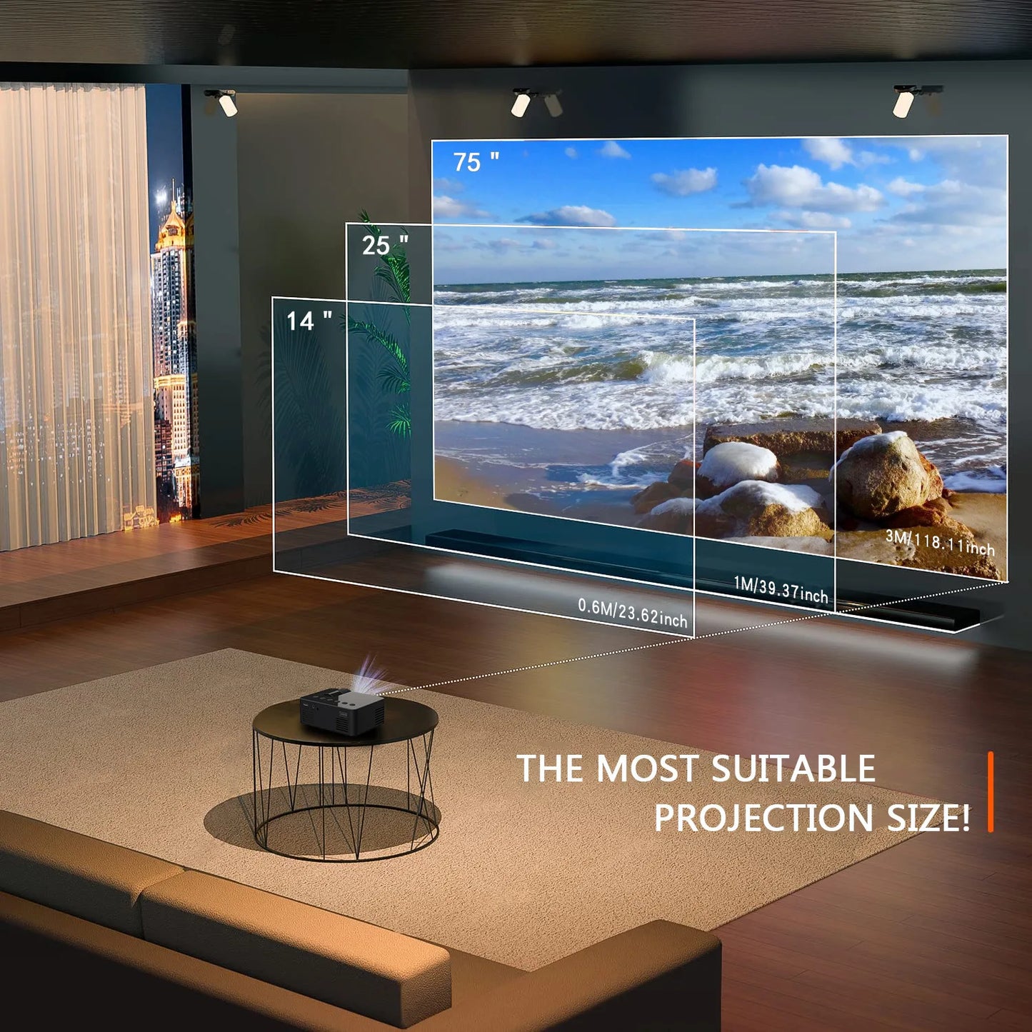 🎥 YT100 Mini Portable HD Projector | Wireless & Power Bank Supported