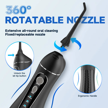 Marnell F18 Portable Water Flosser 💧 USB Rechargeable | 4 Nozzles & 200ml Tank