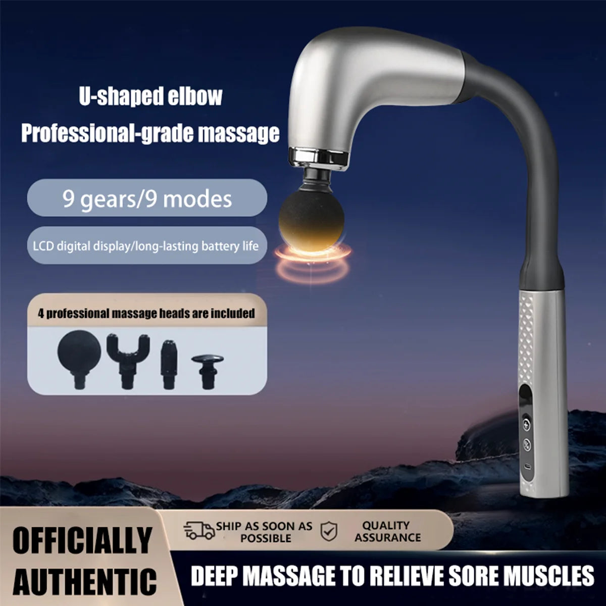 ⚡ Electric Fascia Gun Massager – Deep Muscle Relaxation for Fitness & Recovery 💪
